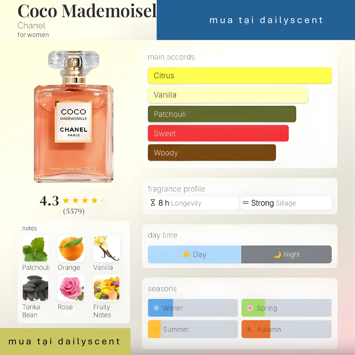 Coco Mademoiselle Intense Chanel dailyscent Nước hoa Coco Mademoiselle Intense