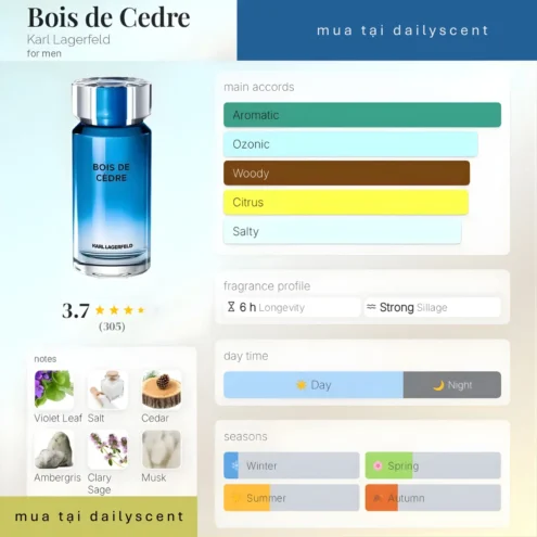 Nước hoa Bois de Cèdre Karl Lagerfeld