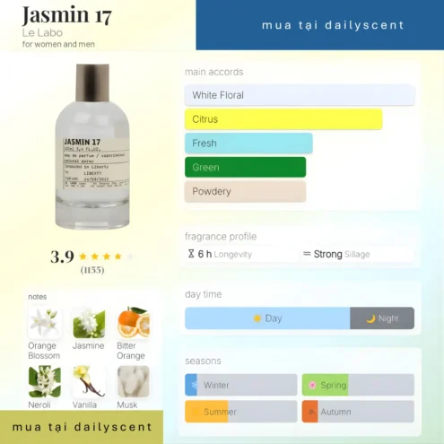 Nước hoa Jasmin 17 Le Labo