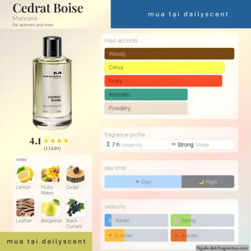 Nước hoa Cedrat Boise Mancera Paris
