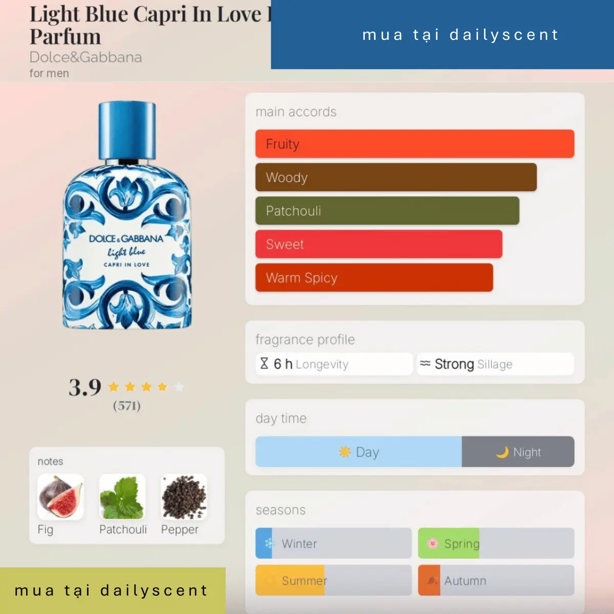 Light Blue Capri In Love Pour Homme Eau de Parfum Dolce&Gabbana