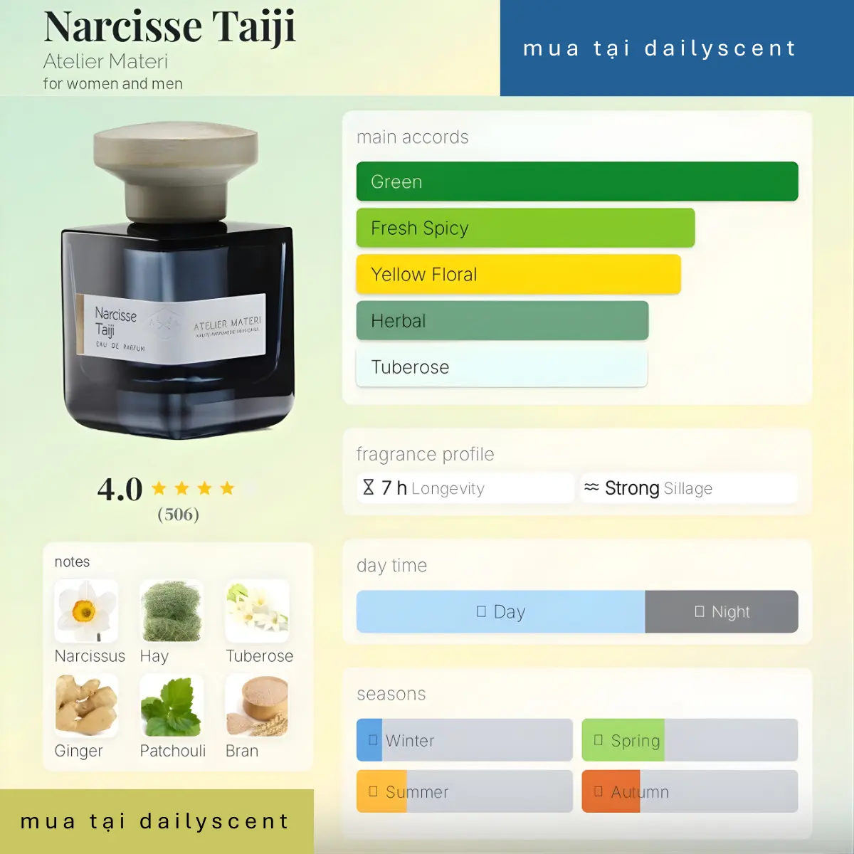 Narcisse Taiji Atelier Materi dailyscent