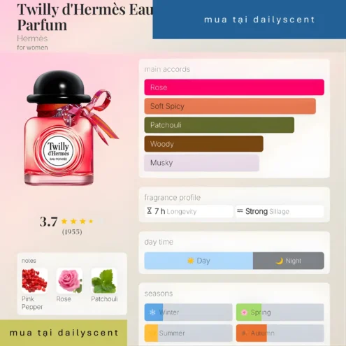 Nước hoa Twilly d'Hermès Eau Poivrée