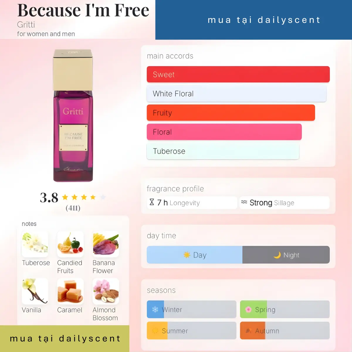 Because I'm Free Gritti dailyscent Because I'm Free Gritti