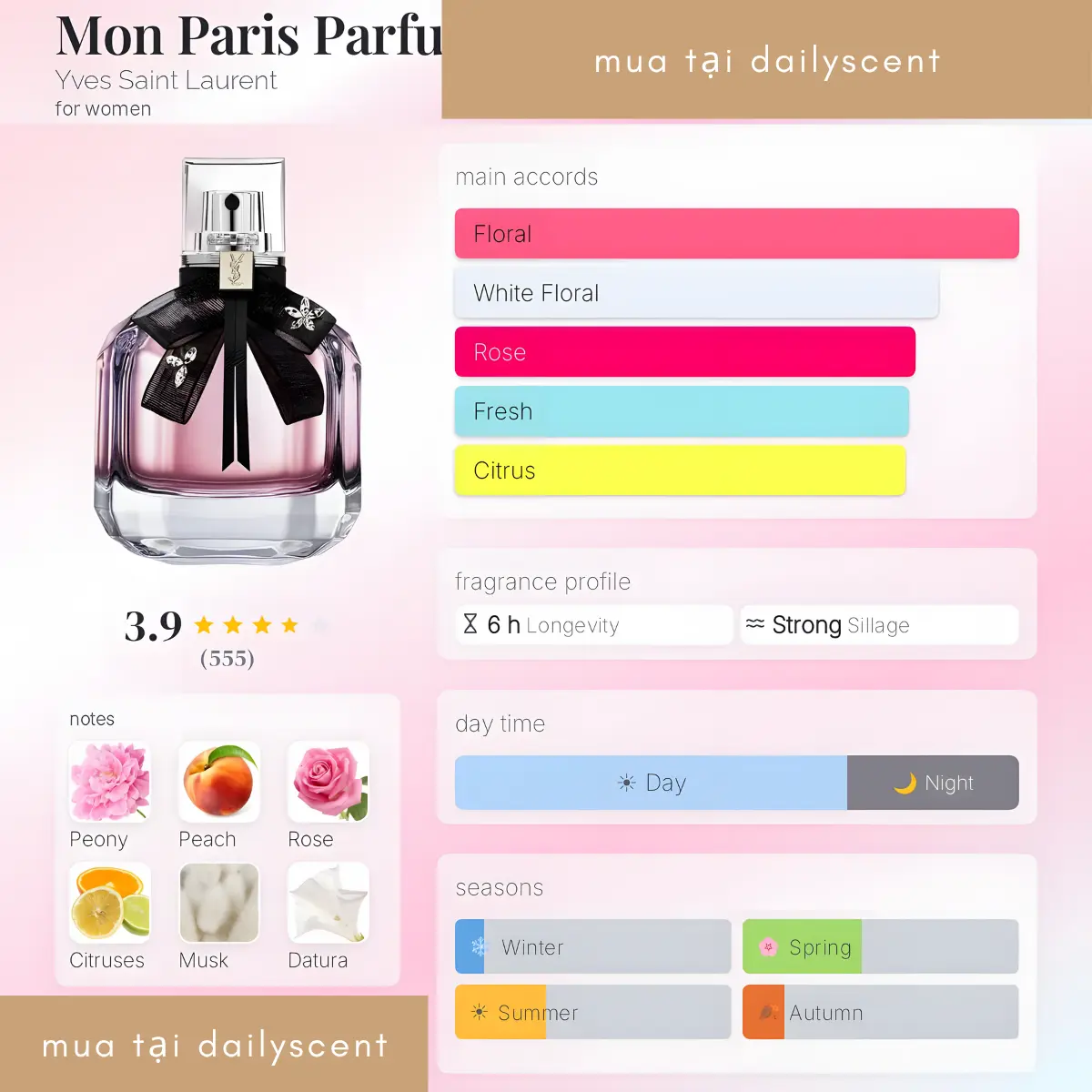 Nước hoa Mon Paris Parfum Floral