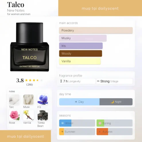 Nước hoa Talco. dailyscent TALCO EXTRAIT DE PARFUM 50ml